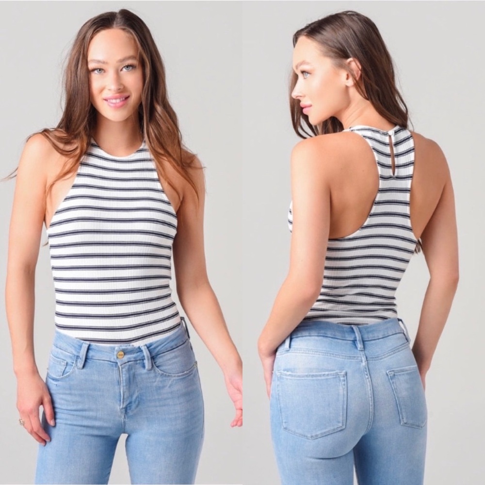 Frame Racerback Keyhole Tank